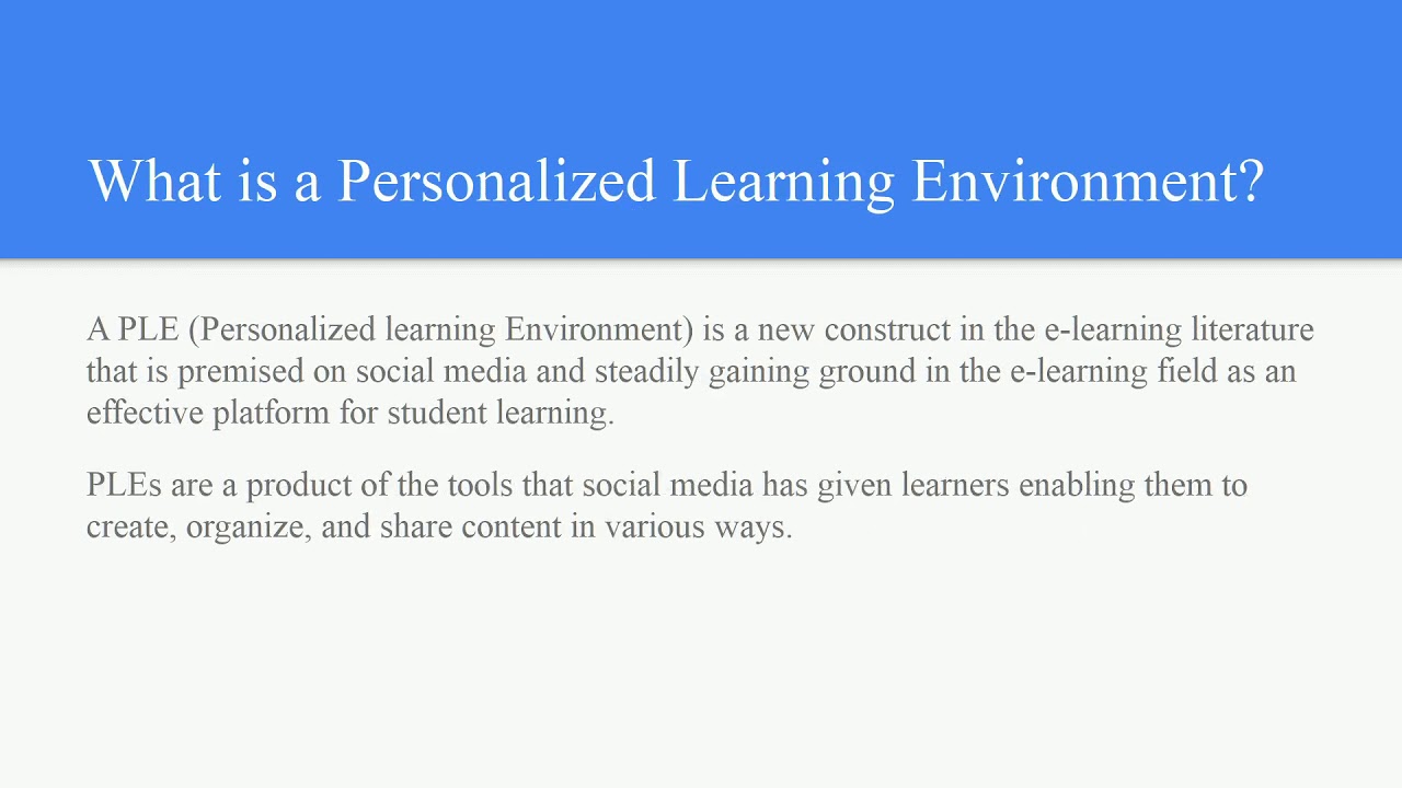 Advanced Personalized Learning Video