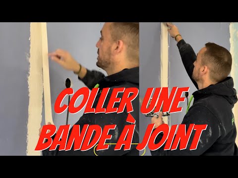 Comment coller une bande à joint Partie 1 #coller #enduire #bandeajoint #placo
