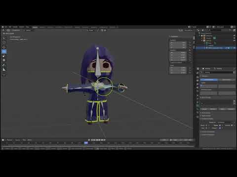 Testing the skinning and rig for my new low poly character.