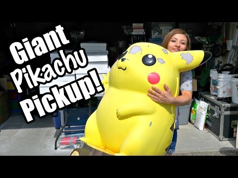 Giant Pikachu Pickup & Game Room Tour + Nintendo World Championships 1990 NES Console