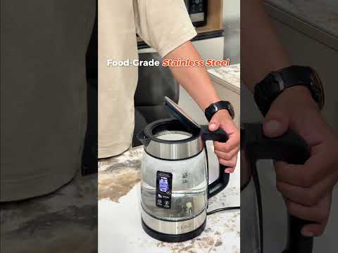 Gambar Klaz Teko Listrik Kaca 1.7 Liter 1000 Watt Transparan - Hitam