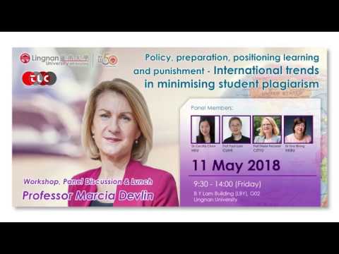 Panel Discussion: International trends in minimising student plagiarism
