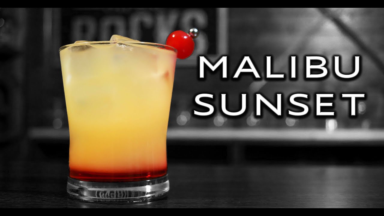 Malibu Sunset | Malibu Rum Cocktail | Booze On The Rocks