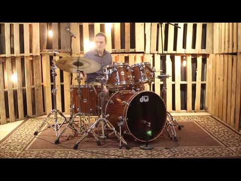 DW Collector's "Purple Core" Natural Oil Over Mahogany Drum Set - 22,10,12,16,5.5x14 - SO#1202236