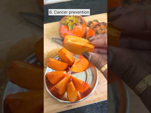 First time trying Persimmon Fruit #ramphal #uniquefruits #healthy