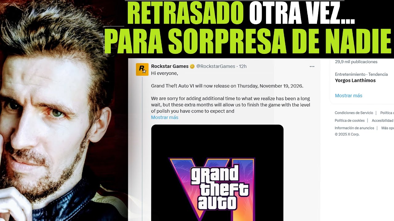 GTA 6 SE RETRASA A NOVIEMBRE DE 2026 ¿ QUÉ JUEGOS PUEDEN QUEDAR FUERA DEL AÑO EN OTRAS COMPAÑÍAS ?