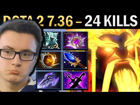 Ember Spirit Gameplay Miracle with 24 Kills and Gleipnir - Dota 2 7.36
