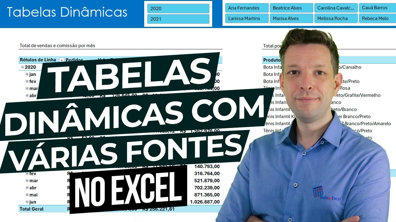 Super DICA Tabela Dinâmica Excel - Combinar dados de diversas planilhas em uma Tabela Dinâmica