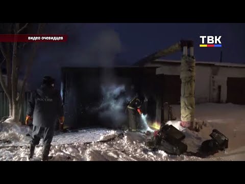 Неисправность стоп‑сигнала привела к пожару в Искитиме — автомобиль и гараж уничтожены