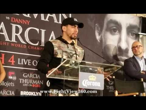 "SATURDAY NIGHT I'LL BE UNIFIED CHAMPION AGAIN" SAYS GARCIA! THURMAN VS GARCIA PBC ON CBS 3/4/17
