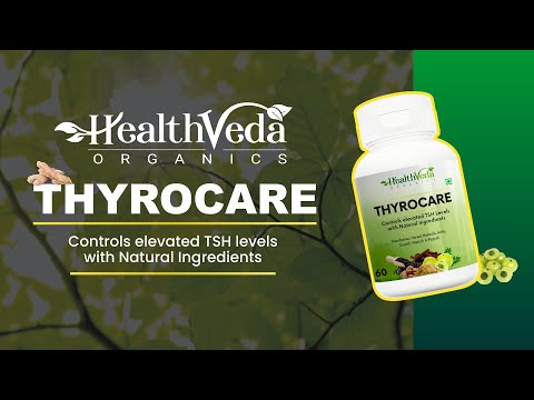 Health Veda Organics Thyrocare Supplements for Thyroid Support, 60 Veg Capsules