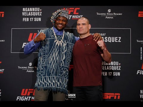 UFC Phoenix: Francis Ngannou vs. Cain Velasquez Media Day Staredown - MMA Fighting