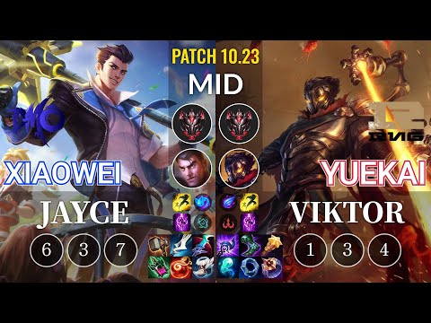 DMO Xiaowei Jayce vs RNG yuekai Viktor Mid - KR Patch 10.23