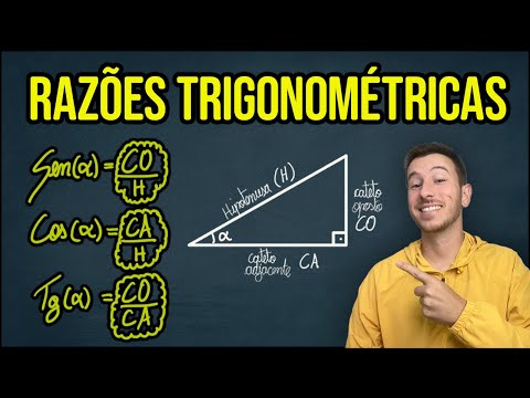 RAZÕES TRIGONOMÉTRICAS NO TRIÂNGULO RETÂNGULO: Seno, Cosseno e Tangente.