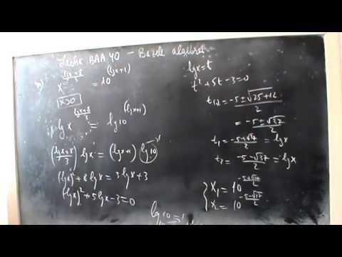 Lectia BAA 40  - Ecuatii cu logaritmi