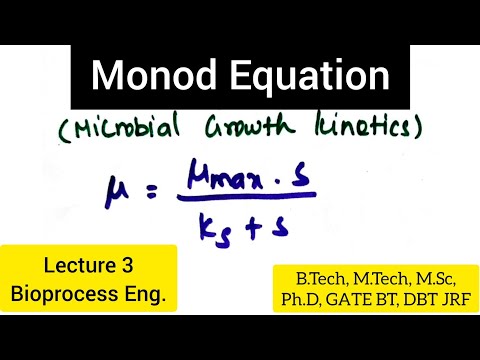 Monod Equation | Microbial Growth Kinetics | Bioprocess Engineering @biotechnotebook