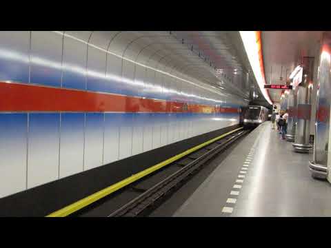 Ládví station - Ride in Prague Metro (Pražské metro) (line C)  - 11.07.2018