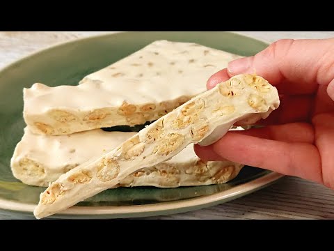 Quick and easy nougat with almonds. Dessert in 5 minutes. Simple recipe. no baking #62
