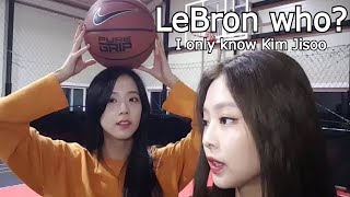 Jisoo being an actual pro at basketball