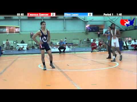 D`marcus Spencer vs. Oliver Lopez at 2013 ASICS University Nationals - GR