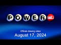 Powerball Drawing For August 17 2024
