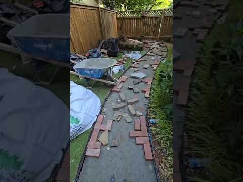 Custom designed Backyard sidewalk in Duluth, GA