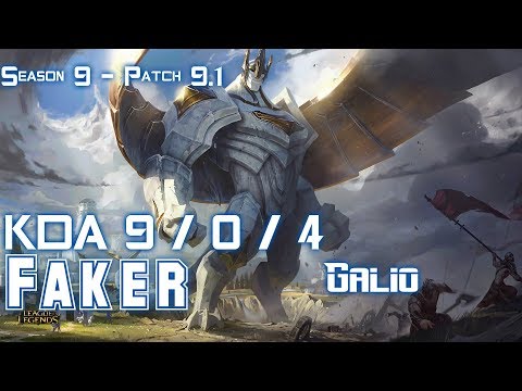 Faker GALIO vs RENEKTON Mid - Patch 9.1 KR Ranked