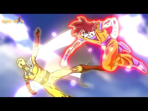Saitama finds a worthy opponent Goku Super Saiyan