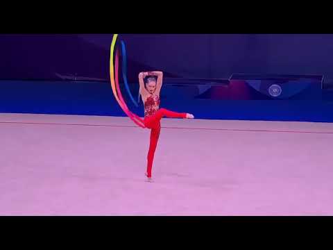 Polina Horodnycha Ribbon Qual 26,550 - World Cup Athens 2023
