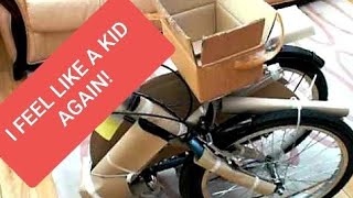 preview picture of video 'I Feel Like A Kid Again! Unboxing & Assembling Raleigh Folding Bike.  Sept 2010'