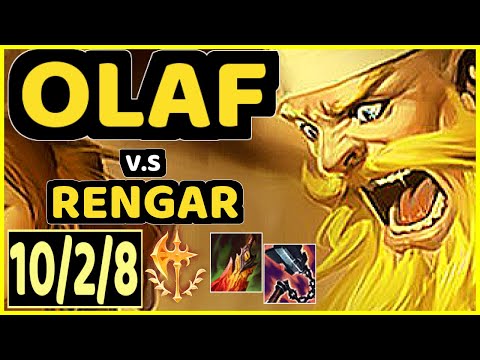 BROXAH (OLAF) vs RENGAR - 10/2/8 KDA JUNGLE GAMEPLAY - EUW Ranked DIAMOND