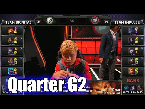 Team Impulse vs Dignitas | Game 2 Quarter Finals S5 NA LCS Summer 2015 Playoffs | TIP vs DIG G2 QF