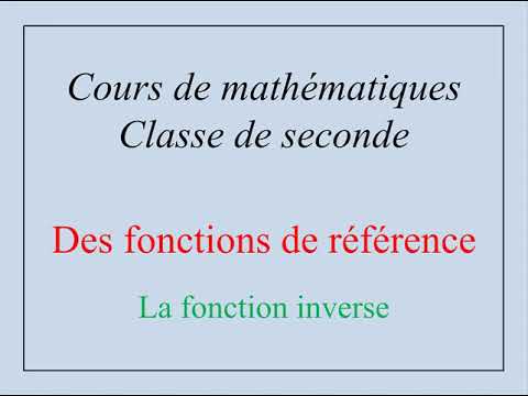 Maths 2019   Cours 2nde   Étude de la fonction inverse