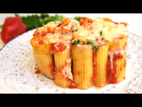 Stuffed Rigatoni Pasta Pie ! Amazing Lunch & Dinner ! Pasta al Forno ! Easyvideo