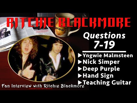 Ritchie Blackmore interview ⚔️ Questions 7-19 Yngwie Malmsteen Nick Simper 1996 Rainbow Fans