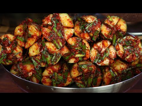 오이절인 소금물로 간 해주세요. 대박집 오이소박이 이렇게 만들어 정말 맛있어요~