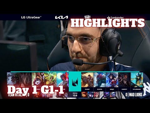 MAD vs VIT - Game 1 Highlights | Day 1 LEC Spring 2023 Group Stage | Mad Lions vs Vitality G1