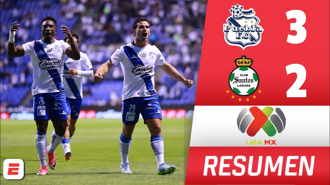 PARTIDAZO en el CUAUHTÉMOC. PUEBLA REMONTA y SUPERA a SANTOS. Está 4to en el Apertura 2026 | Liga MX