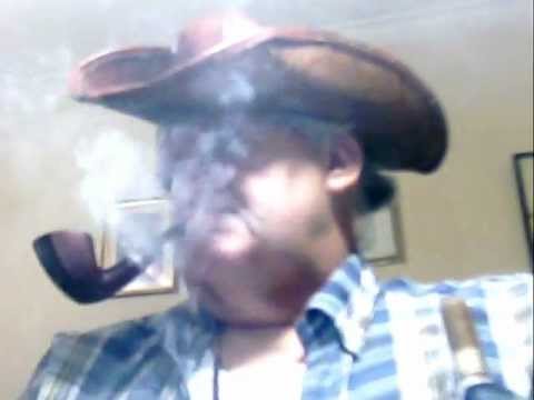 Cowboy, with White TShirt, Scotland Shirt, Smoker, of Stanwell, Hexagon; Pipe Tobaccos