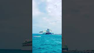 Carnival Jubilee Inauguration Cruise First Time in Cozumel Next To Carnival Valor and Paradise