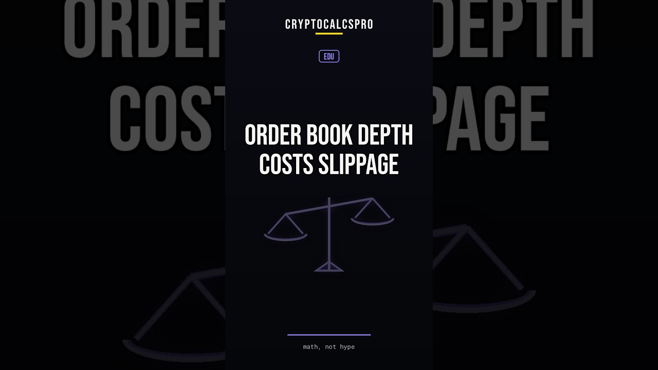 Order Book Depth Costs Slippage