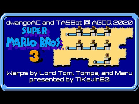 TASBot warps through SMB3 as presented by TiKevin83 at AGDQ 2020