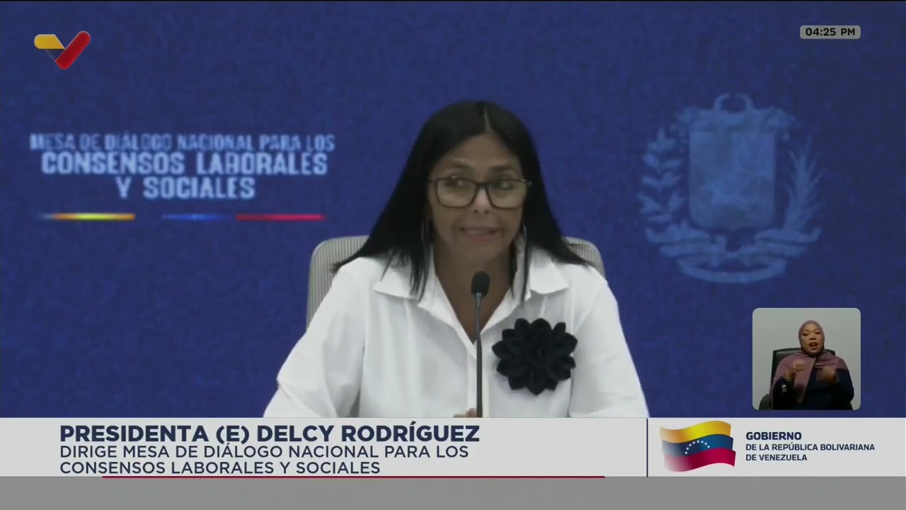 Delcy Rodríguez instala Mesa de Diálogo Laboral y Social, 13 de abril de 2026