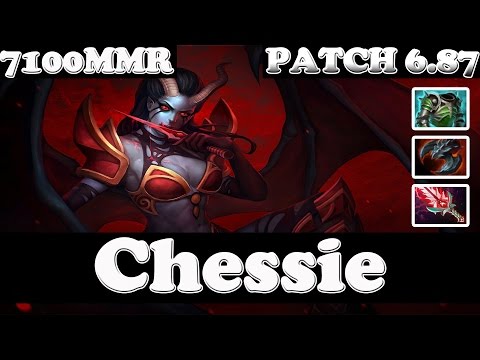 Dota 2 - Patch 6.87 Chessie 7100 MMR Plays Queen of Pain - Ranked Match Gameplay