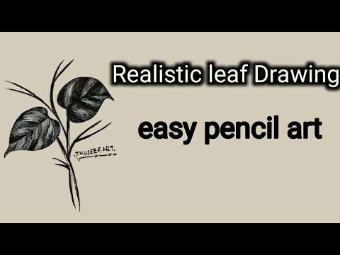 "Realistic Leaf Drawing | Easy Pencil Sketch Art 🌿✏️"#drawing #sketch #art 