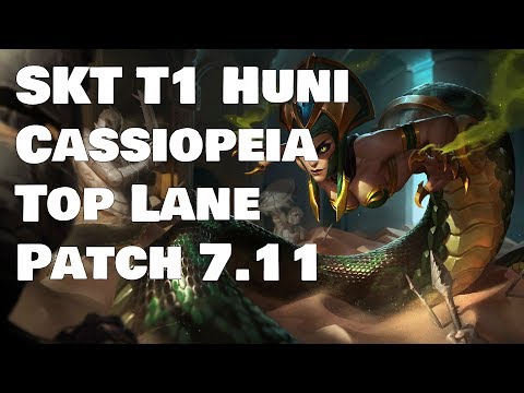 SKT T1 Huni - Cassiopeia vs Gragas Patch 7.11
