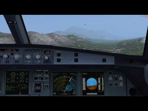 Windshear and go-around during approach to Dubrovnik (LDDU) with RealTurb add-on!