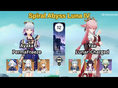 C0 Ayaka PermaFreeze & C0 Yae Lunar-Charged | Genshin Impact | Spiral Abyss Luna III