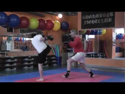 KTSF #3 01 Sanda-Wurftechnik nach ausweichen Mittelkick - Kampfschule Sugambrer Fightclub