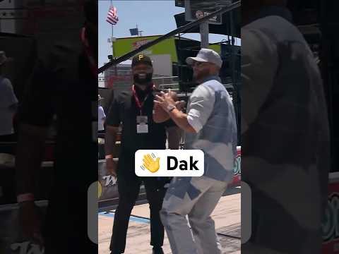 🏈 pit road passing with Dak Prescott #nascar #cowboys